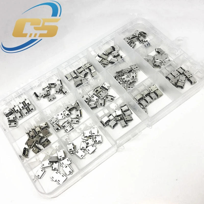 300 개/상자 30 모델 USB 키트 마이크로 USB 커넥터 소켓 충전 포트 커넥터 MP3/4/5 용 잭