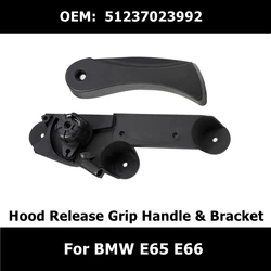 51237023992 Car Accessories Hood Release Grip Handle & Bracket For BMW E65 745I 750I 760I Alpina E66 745Li 750Li