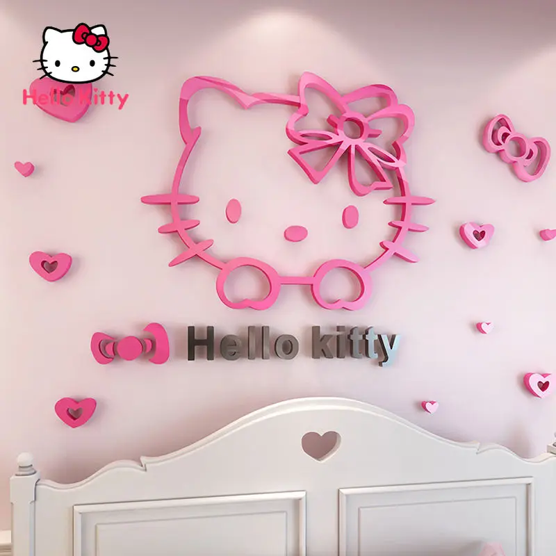 Hello Kitty Room Decoration Bedroom Bedside Decoration Stickers ...
