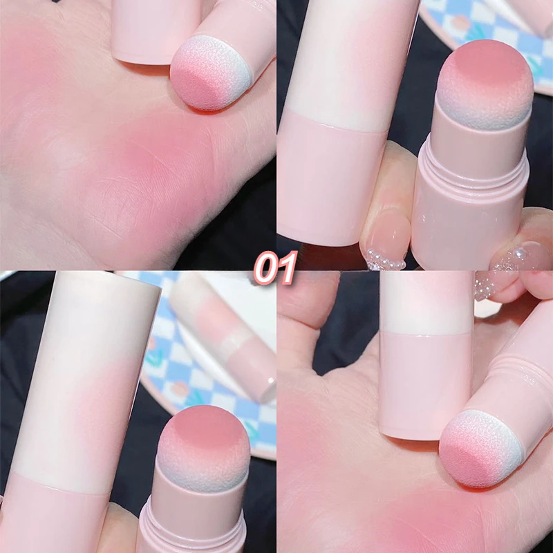 Soft Fog Blush Stick Korean Style Brightening Dual-Use for Lips and Cheeks blush stick facial blusher