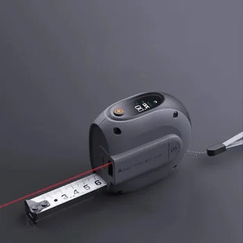 JIMIHOME 레이저 거리 측정기 레이저 줄자, 계량기 디지털 전자 룰렛, 휴대용 스테인리스 줄자