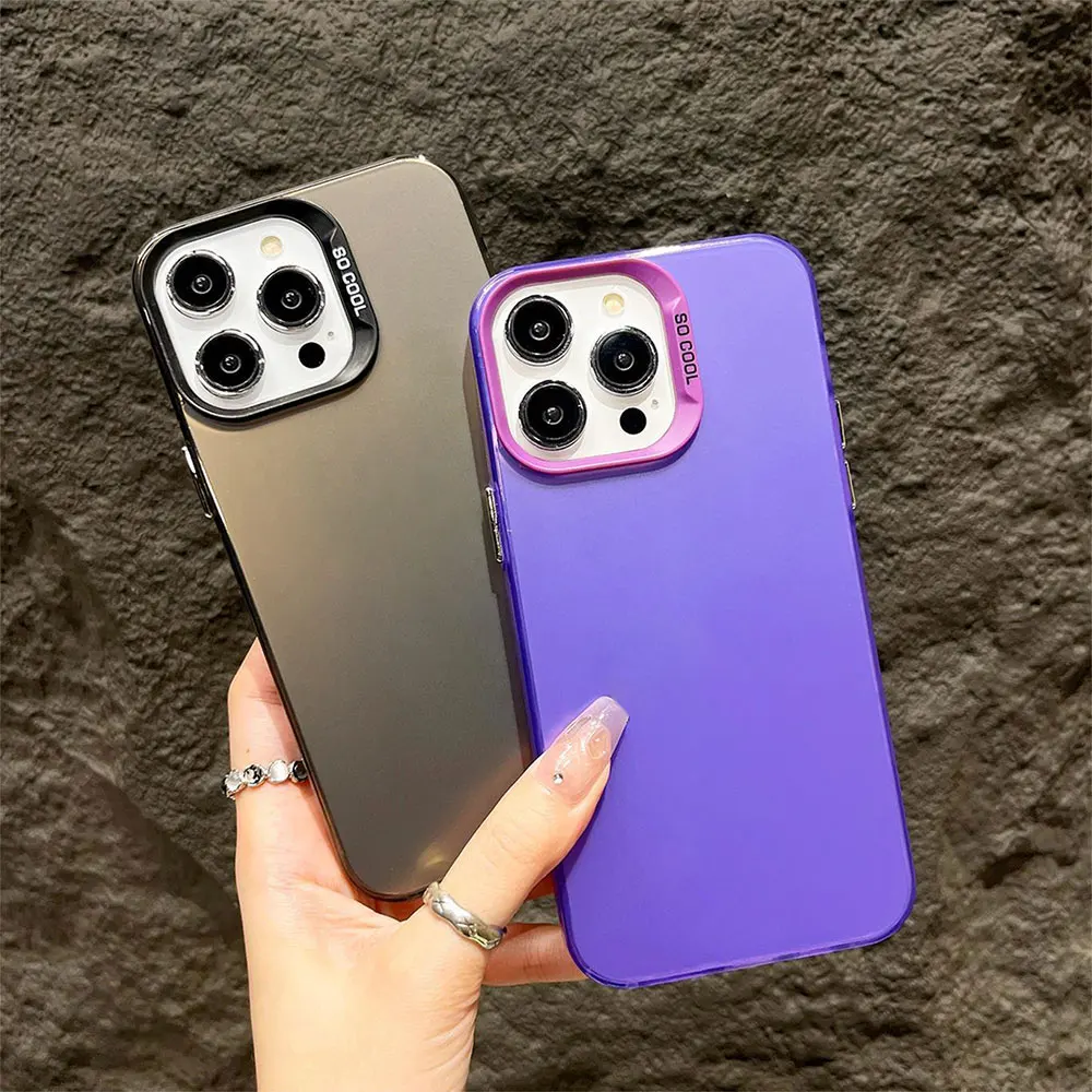 Silvery Grey Colorful Fashion Soft Silicone Bumper Phone Case