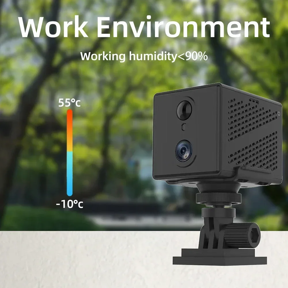 PEGATAH 5MP HD 4G WiFi Mini Camera Indoor Night Vision Surveillance Security Monitoring 2200mAh Battery Low Power Home Camera