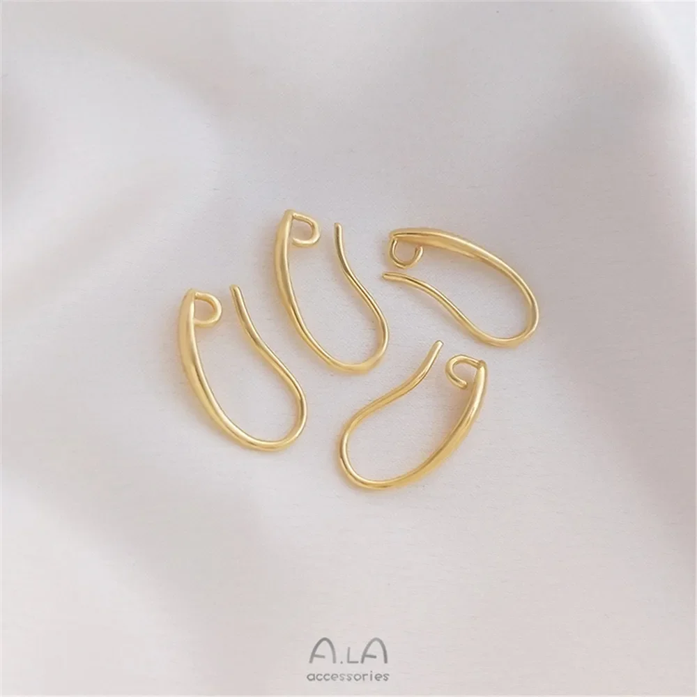 

Классические серьги-подвески в виде капли воды с подвесным кольцом, 14 к