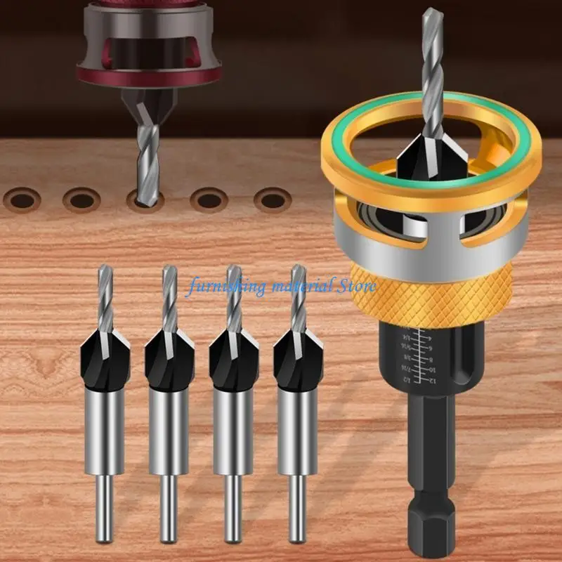 Y5GD Professional Countersink Drill -Bit mit niedriger Reibungstiefe Stop Shank – Detail 10