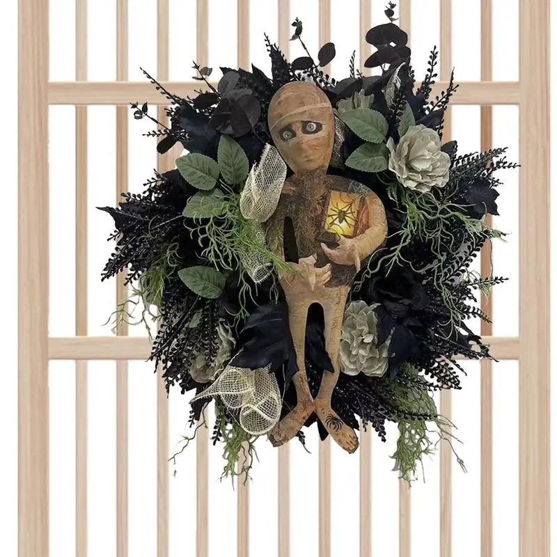 

Венок в виде паука розы на Хэллоуин, жуткий венок в виде паука для мам, сезонный Декор для дома с привидениями, камин, входная дверь, сады