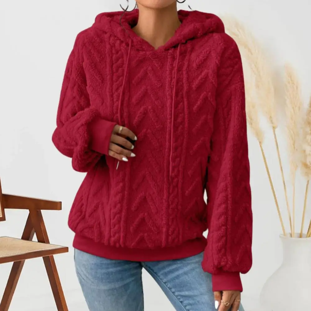 Women Autumn Winter Solid Color Hoodie