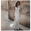 Lace Wedding Dress 2023 V Neck Lace Sexy Boho Bridal Dresses Custom Made Backless Mermaid Wedding Gowns Vestidos de novia 3