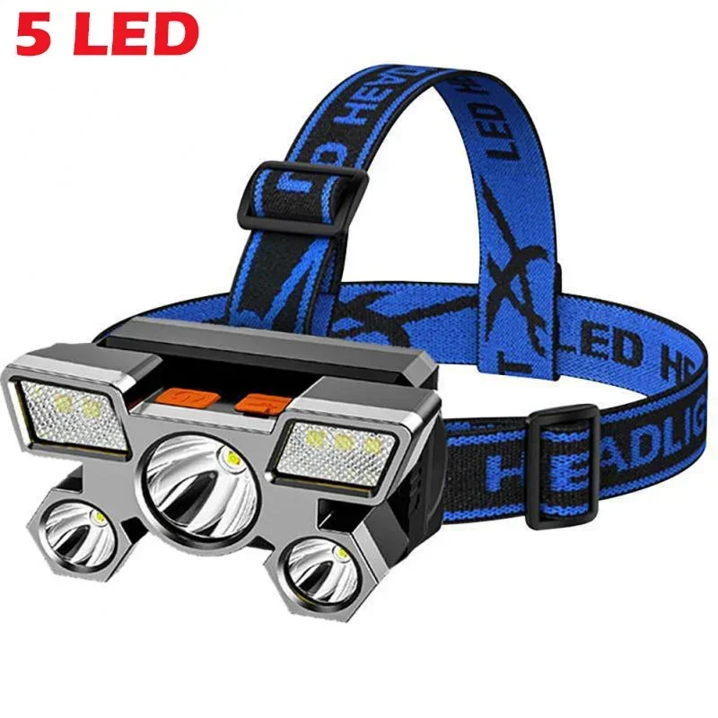 Description Picture 2 of itemUSB Rechargeable Led Headlight Super Bright 4 Working Modes Headlamp Waterproof Head-Mounted Flashlight For Night Fishing Hiking