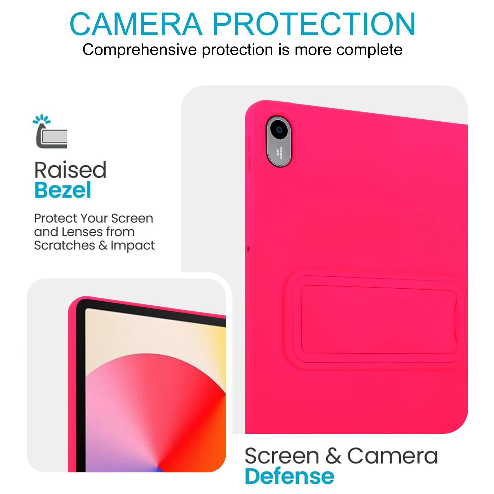 Anti-Fingerprint TPU Tablet Case with Adjustable Gear Bracket