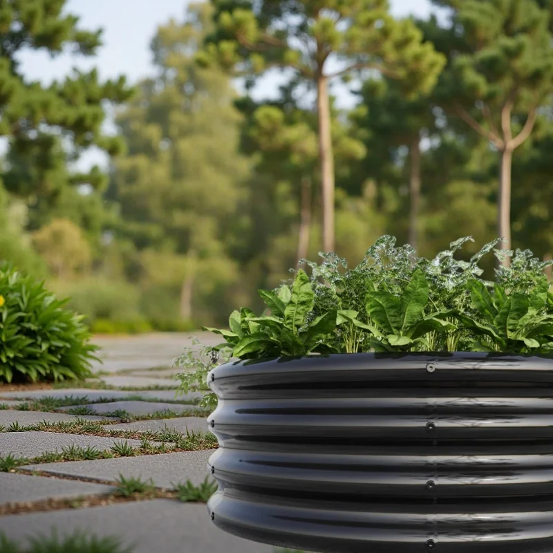 1/2Pcs Galvanized Raised Garden Bed Deep Root Planter Box For Vegetables Flowers Herbs-Large Metal Raised Garden Bed Kit – Detail 9