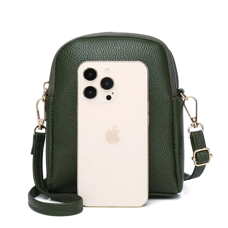 Solid Color Crossbody Bag for Women Round Small Handbag Fashion Designer Luxury Bags Leather Shoulder Bag Female Zipper Purses