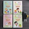 Magic Writing Book in Portuguese Calligraphy Notebook Montessori Kids Reusable Educational Calligraphic Letter Practice Toy 1