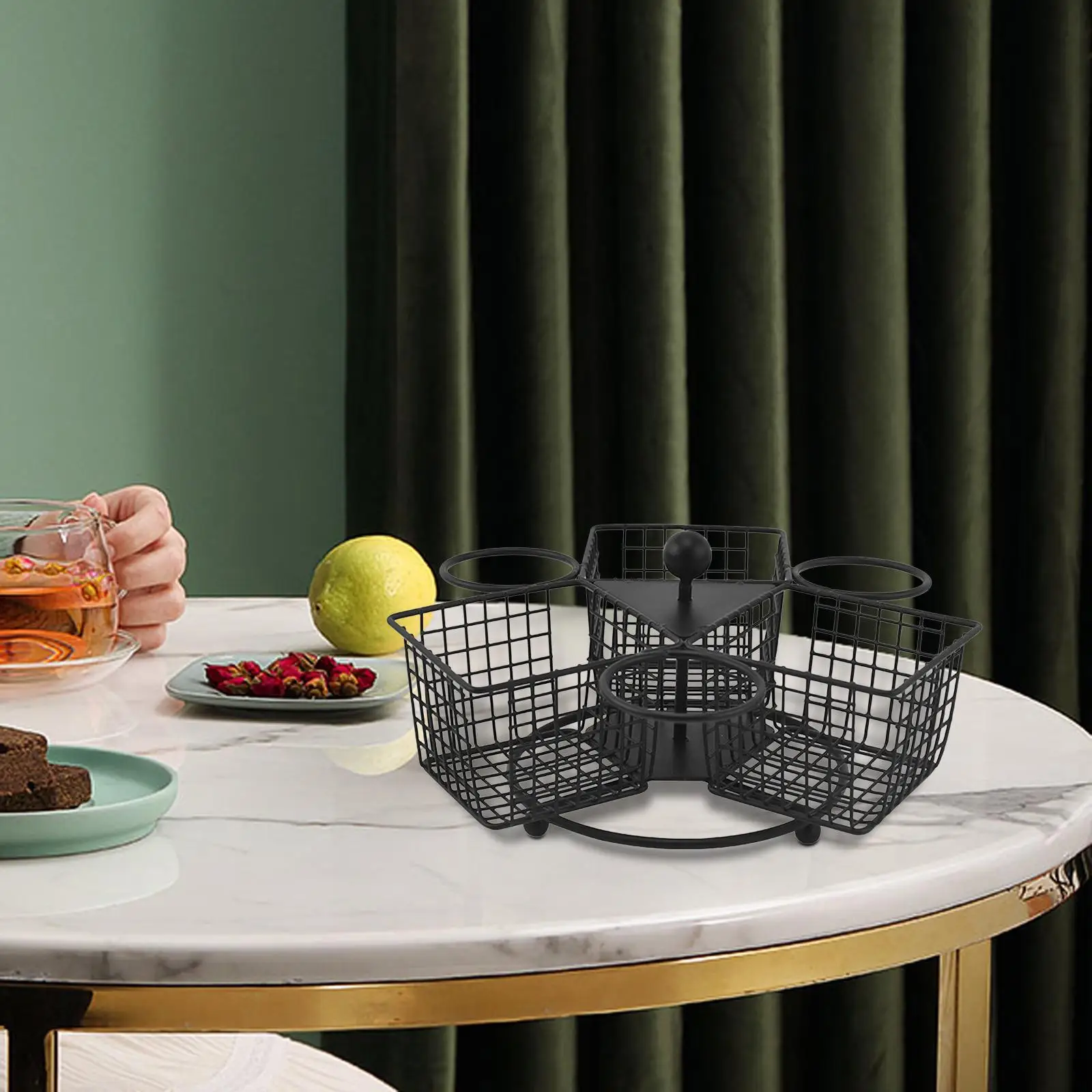 French Fries Basket Creative Rotary Multiuse Food Display Fried Chicken Basket For Party Living Room Camping Picnic Home