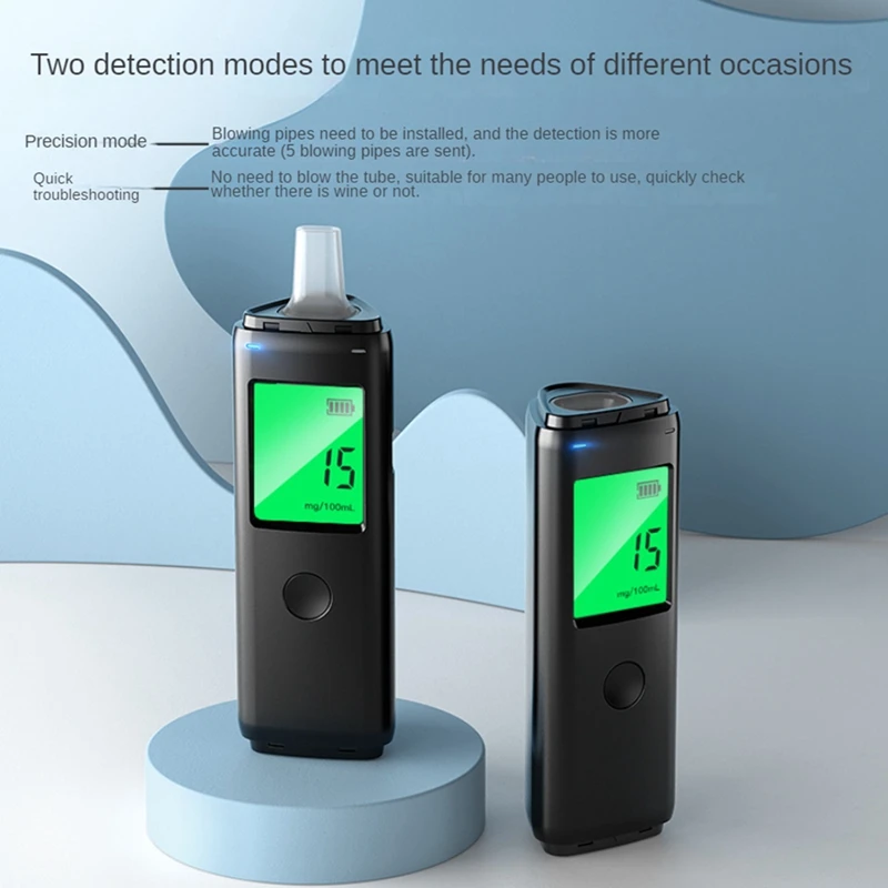 Rechargeable Breathalyzer Portable Tester For Individuals And Homes Drunk Driving Insufflation Tester Alcohol Tester Breath Alcohol Tester