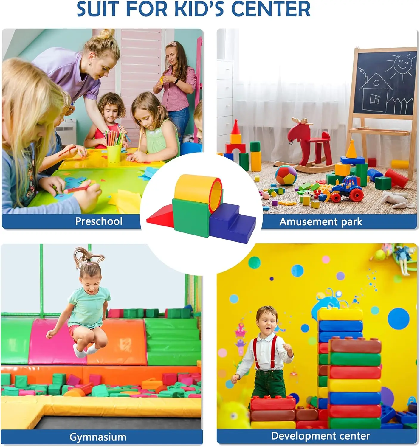 Foam Climber, Climb & Crawl Foam Activity Play Set for Toddlers and Kids, Safe Indoor Crawling Gym Equipment for,Infant,Baby Wat