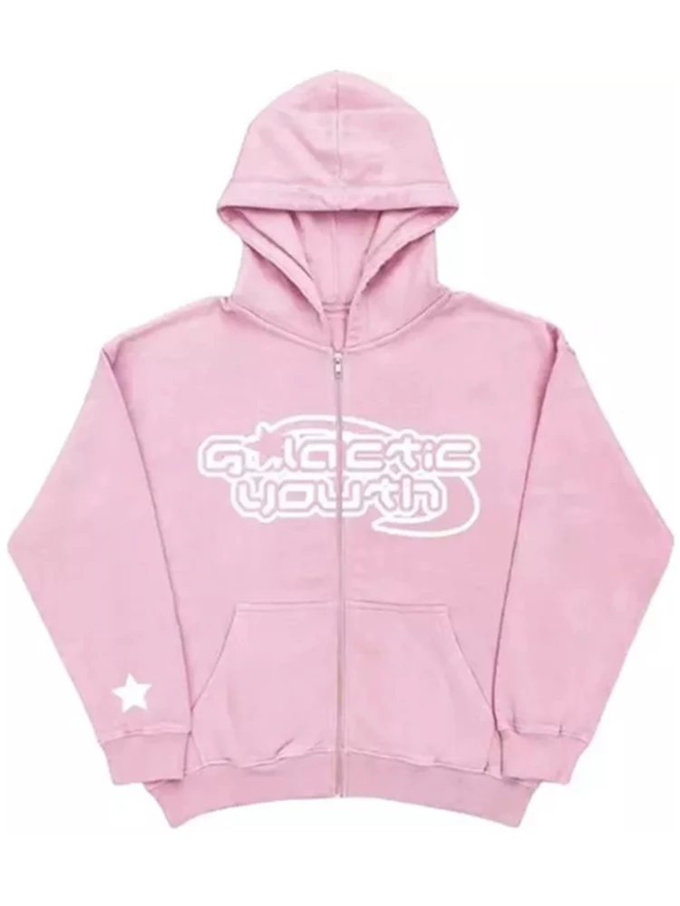 New Printed Zip Up Hoodie For Women Kawaii Cute Sweatshirt Y2k Style