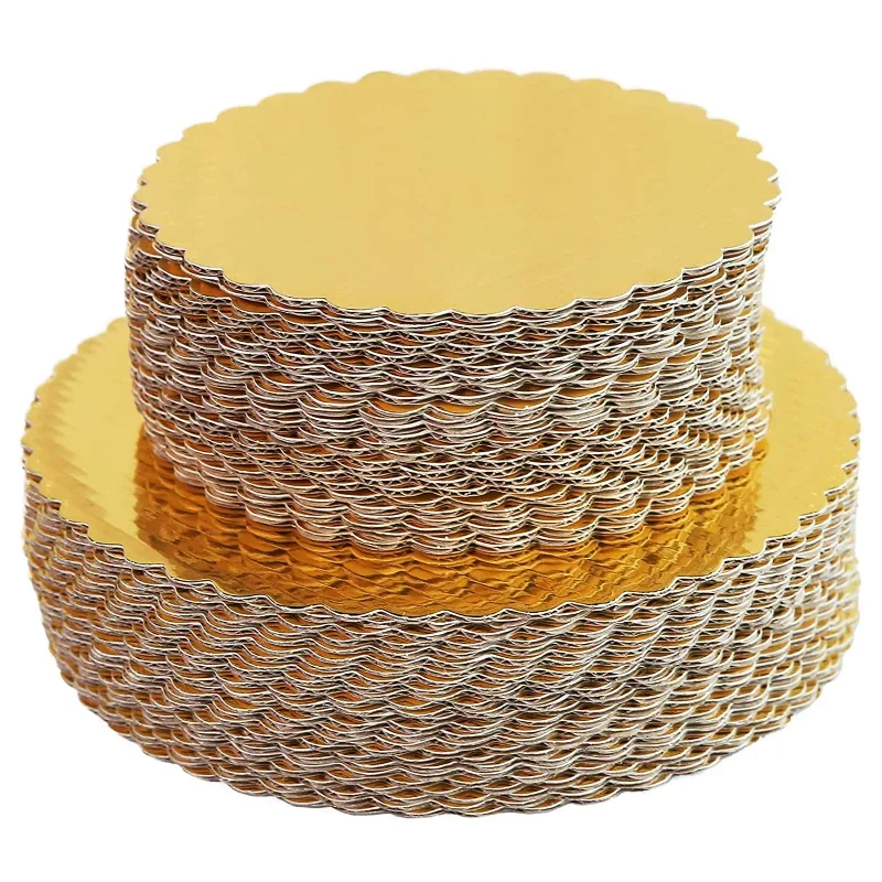 Baking Supplies Cake Tools 5/10PCS Gold Cakeboard Round Disposable Cake Circle Base Boards 8/10/12inch