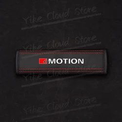 Premium Leather Car Safety Belt Shoulder Cover Pad - 4 Motion Logo Design (1PCS)