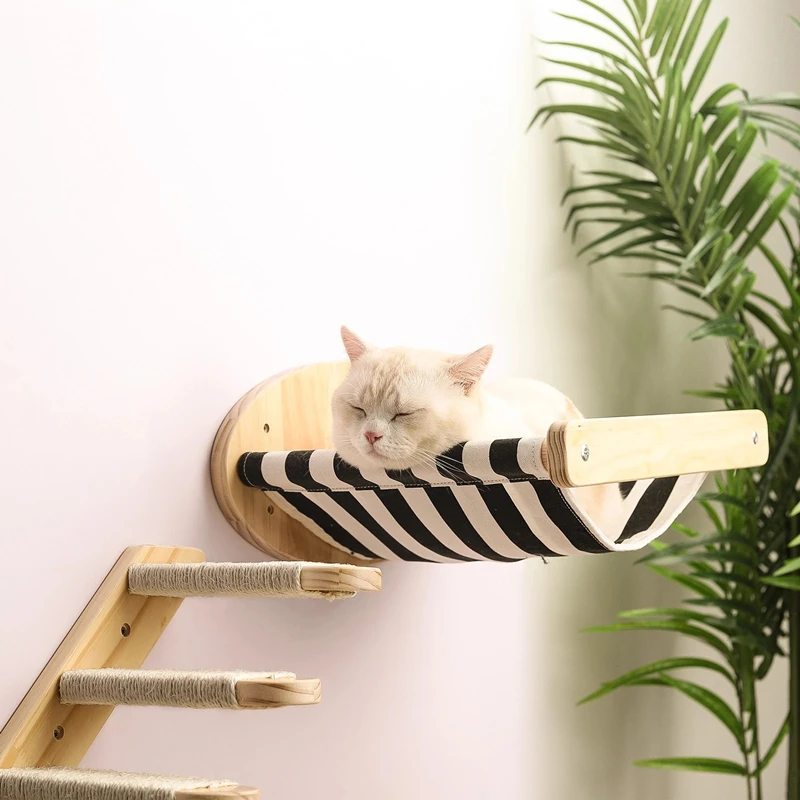 Legno Massello Di Pino Fai Da Te Gatto Arrampicata Telaio Gatto Appeso A Parete Gatto Afferrare Palo Gatto Amaca Scala Cabina Giocattolo Per Gatti