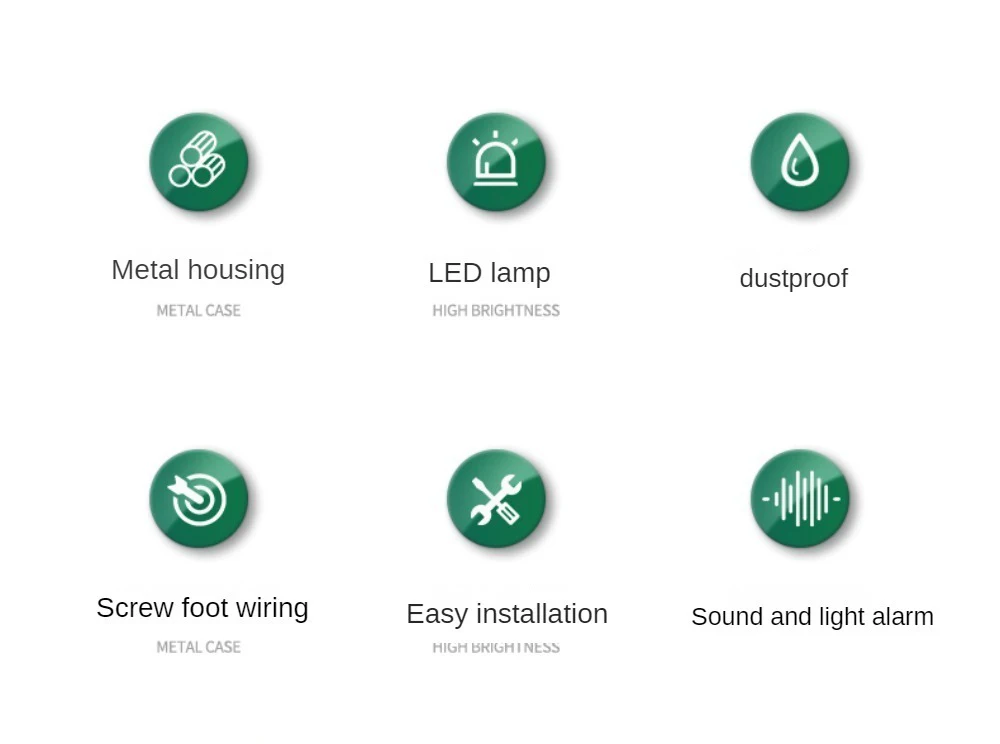 Description Picture 3 of itemMetal Buzzer 16/19/22/25mm Flash LED Alarm Indicator Light Signal Lamp Flashing Buzzer Intermittent Sound 6V 12V 24V 220V Red
