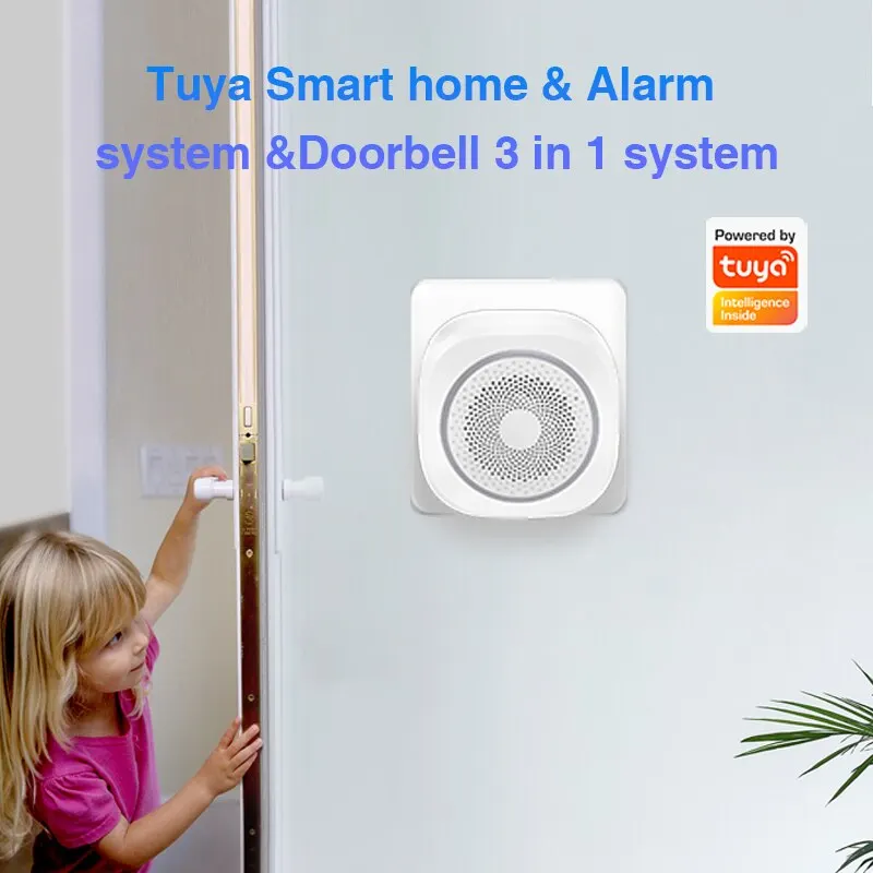 Smart Life Alarm System For Home WIFI Security Alarm Host With Door And Motion Sensor Tuya Smart App Control Work Alexa Google