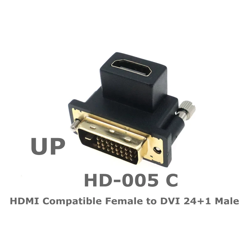 HDMI-compatible female to Bidirectional DVI D 24+5/24+1 male UP