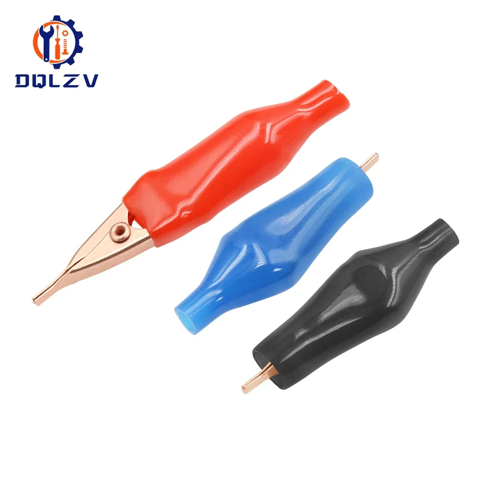 5PCS 5A Alligator Clip 28mm Flat-mouthed Copper Clip