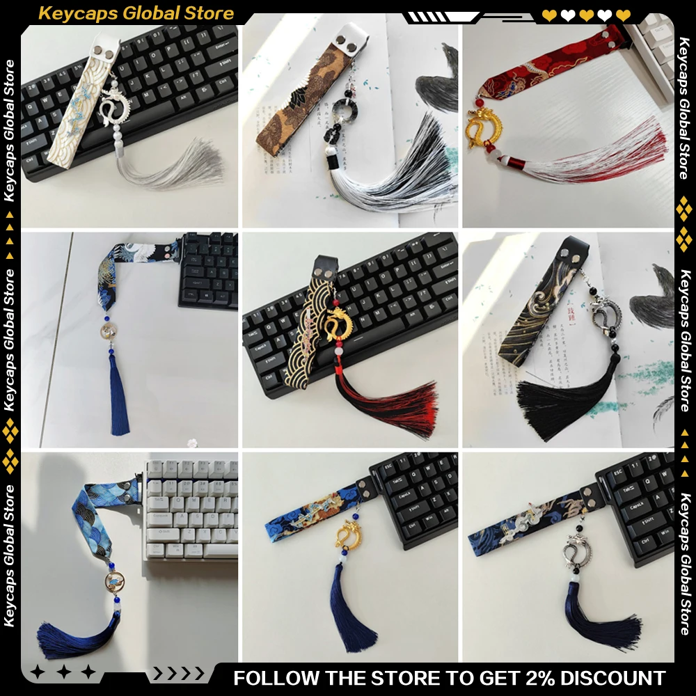 Nastro per Tastiera con Accessori a Nappa Stile Retrò Cinese Personalizzato Accessori per Tastiera da Gaming E-sports Personalizzati 02