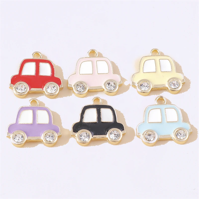 Duarte 20 Teile/los Nette Bunte Emaille Auto Charms Anhänger für Schmuck Machen Tropfen Ohrringe Halsketten Armbänder Zubehör Geschenke