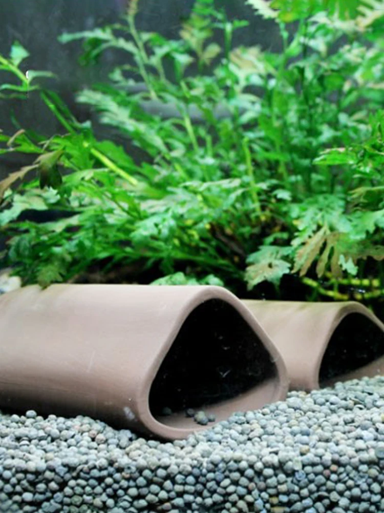 Fish Tank Shrimp Breeding Cave Ceramic Special Shape Clay Pot Shelter Decoration