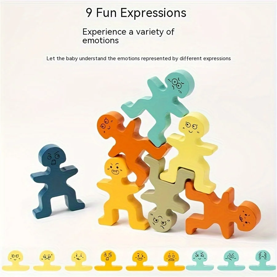 Children's small figure stacking high parent-child interactive game, balance building blocks, early education enlightenment toys 6