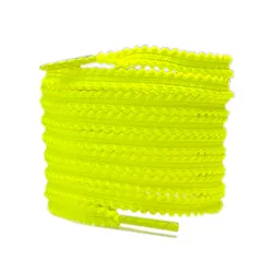 Multicolor Anti - Slip Serrated Sport Shoelaces - 160cm (Fluorescent yellow)