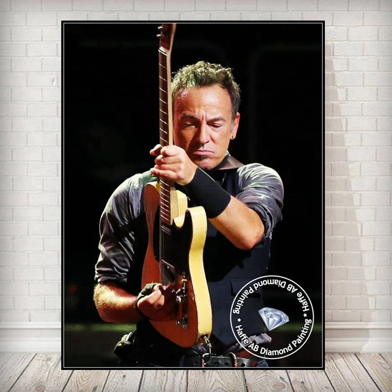 Diamond Painting 5d Bruce Springsteen Street Band AB Drills Rock Music Singer Photo Art Mosaic Cross Stitch Kits Home Decor