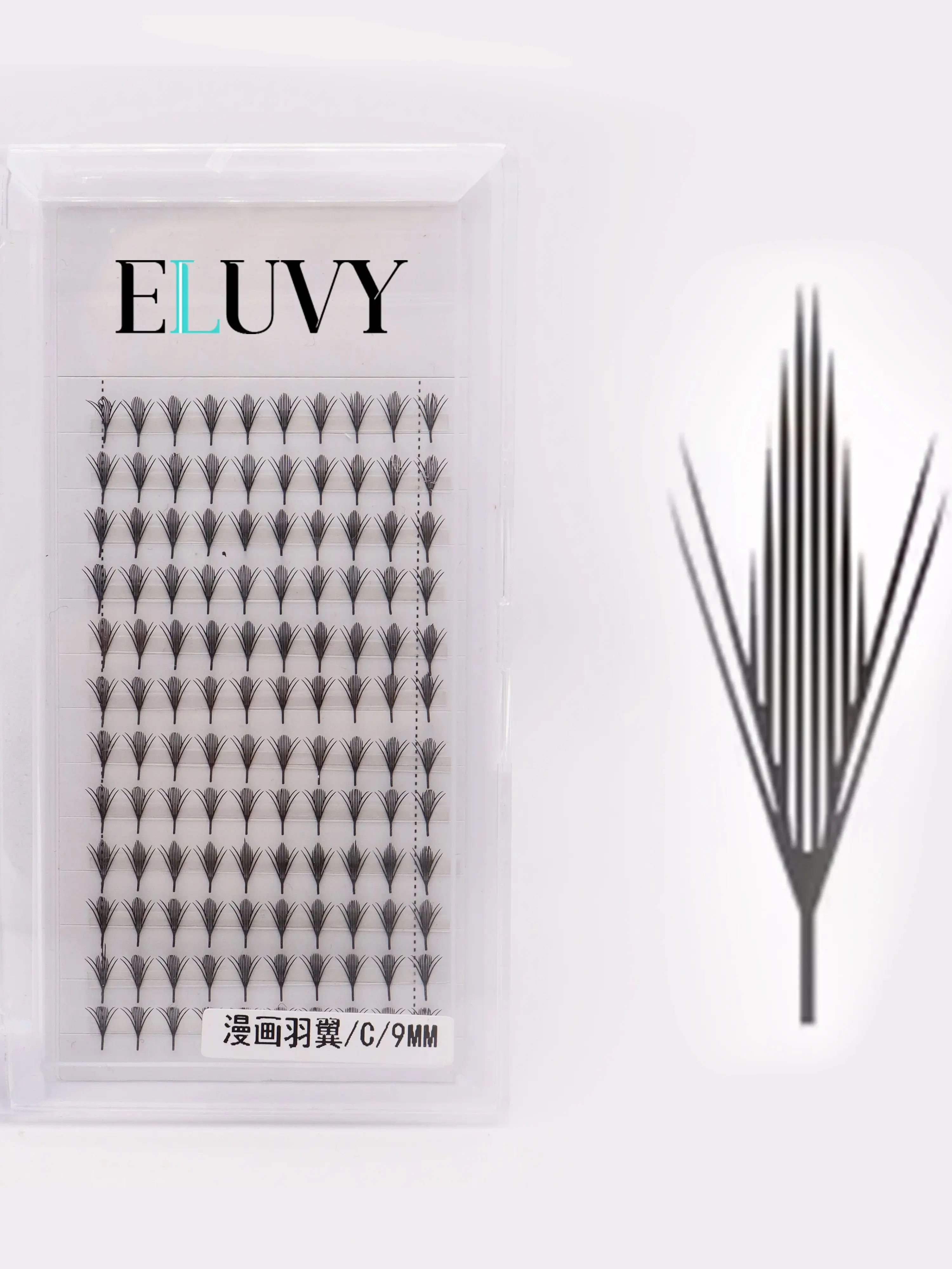 ELUVYComic Pteris Lashes Feather Shape Eyelash Natural Russian Volume Makeup Lashes C/D/CC Curl Mix 8-15mm Eyelashes eyelash extensions fake eyelashes eyelash extension eyelash extension lashes false eyelashes eyelash makeup tools