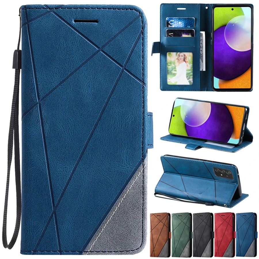 samsung galaxy s22 ultra case For Samsung Galaxy S22 Ultra S21 FE S20 FE S10 A03 Core A12 A13 A23 A32 A33 A51 A52 A53 A71 A72 A73 Wallet Flip Leather Case classic galaxy s22 ultra case