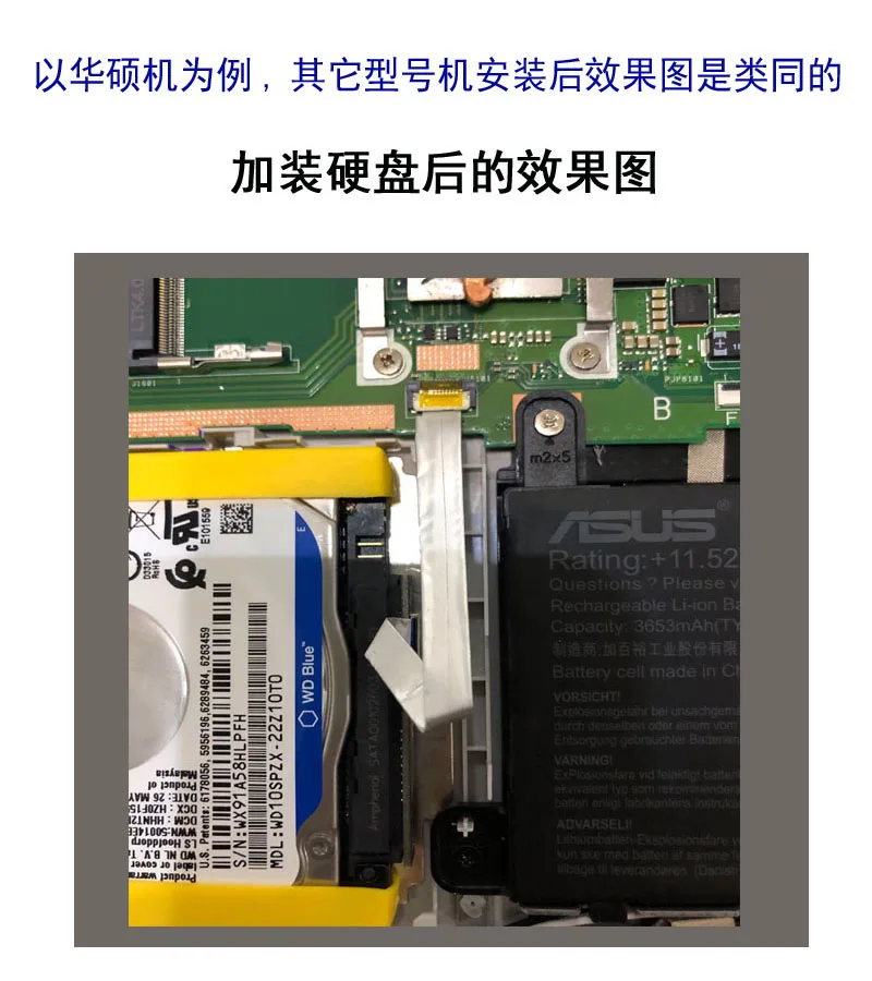 HDD cable For HP 14S-DK 14S-DK0025AU TPN-l136 2nd 10pin laptop SATA Hard Drive HDD SSD Connector Flex Cable
