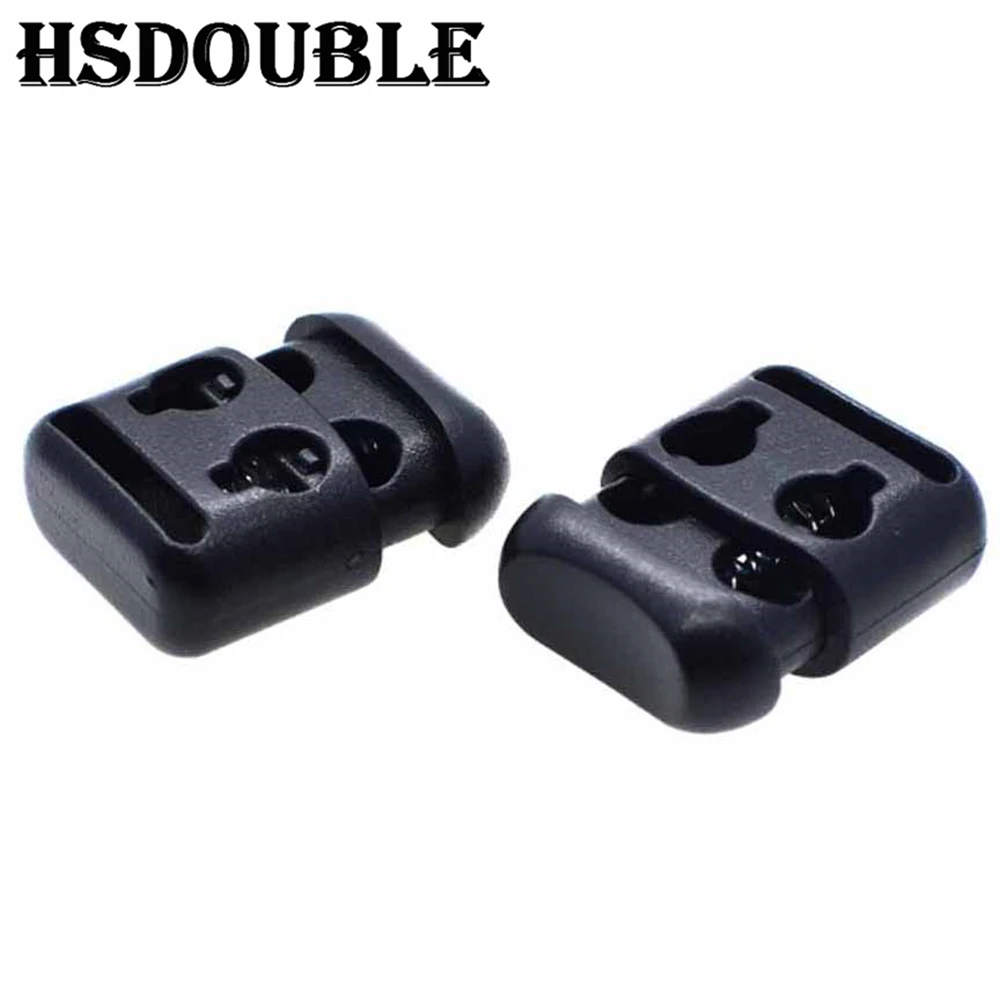 2 Hole Cord Locks Toggle Clip Buckle Rope Cord Lock Stopper Black 10 Pcs/Pack cord lock stopper cord stopper cord lock cord end lock
