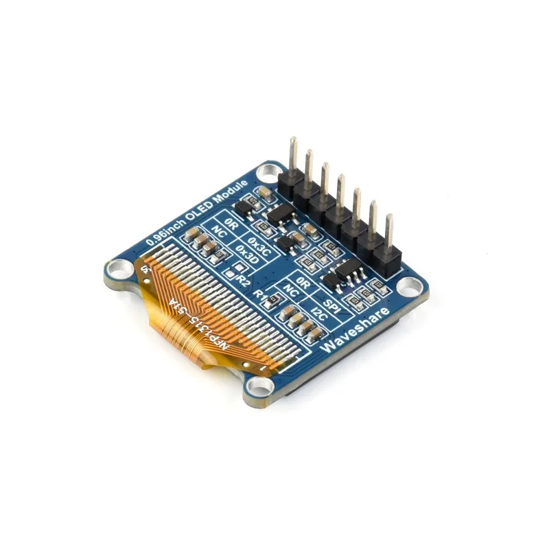 0.96inch OLED Display Module, 128&times;64 Resolution, SPI / I2C Communication Comes with examples for Raspberry Pi, Arduino, STM32