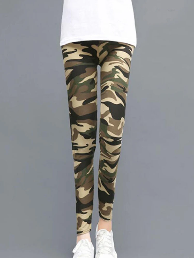 Women Fashion Camouflage Leggings Sexy Print Femme Push Up Pants Casual  Camo Sport Workout Fitness Legging
