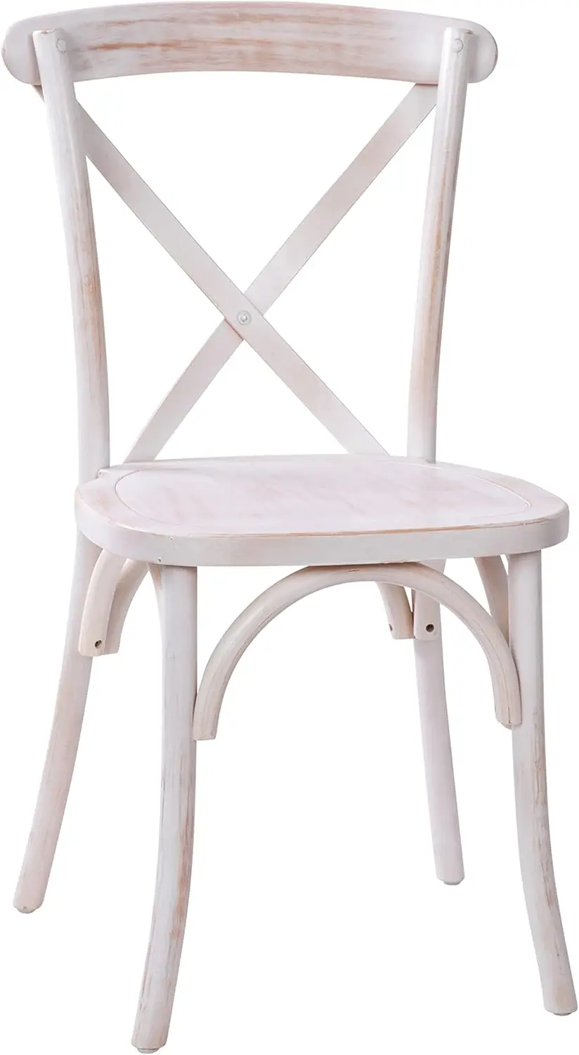 Bardstown X-Back Bistro Style Wooden Dining Chair for Kitchens and Dining Rooms, High-Back Wood Stackable Kitchen