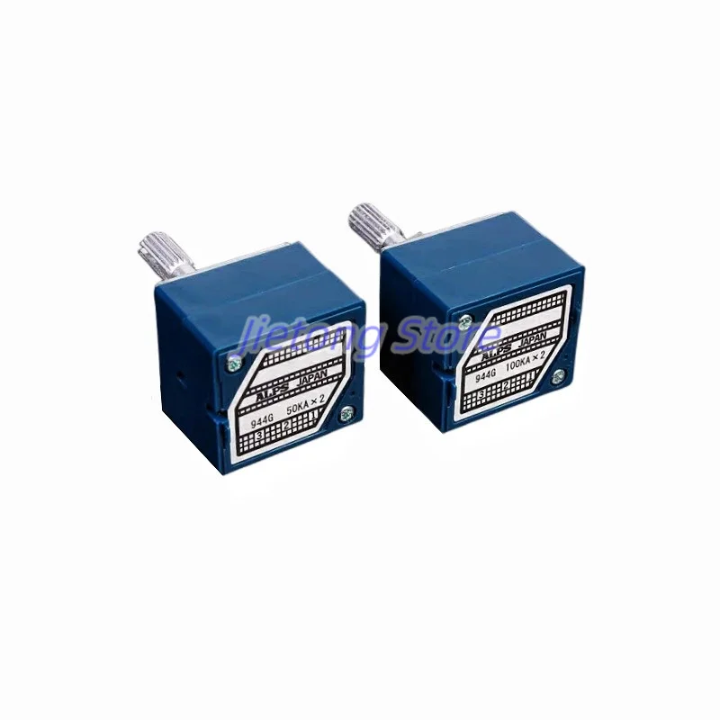 ALPS 27 Type 8Pins Duplex Volume Potentiometer 50KA/100KAx2 With Equal Loudness Tap 25mm Handle Plum Shaft 1pc