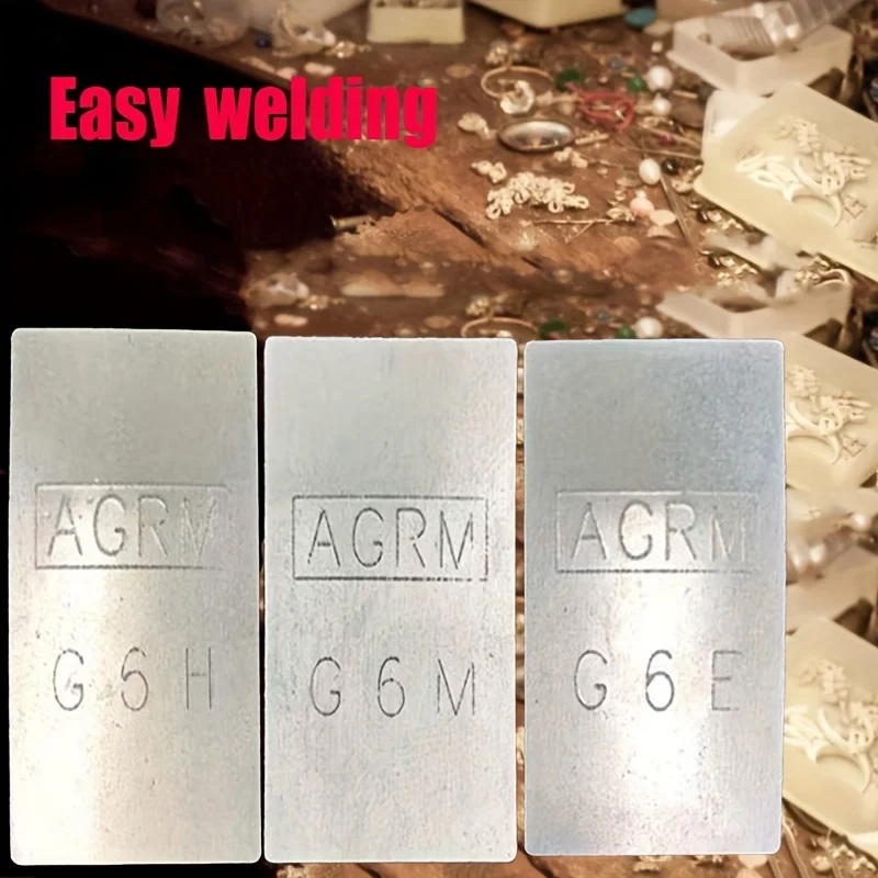 Silver solder piece 1pc Easy Professional Silver Solder Plate Soldering Piece For Silver Welding Jewelry Processing Soldering Welding Blade Tool