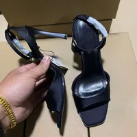Black Sexy High Heels Women Summer Elegant Party Dress Sandals Designer Peep Toe Big Size Stiletto Ankle Strap Lady Office Shoes - Image 3