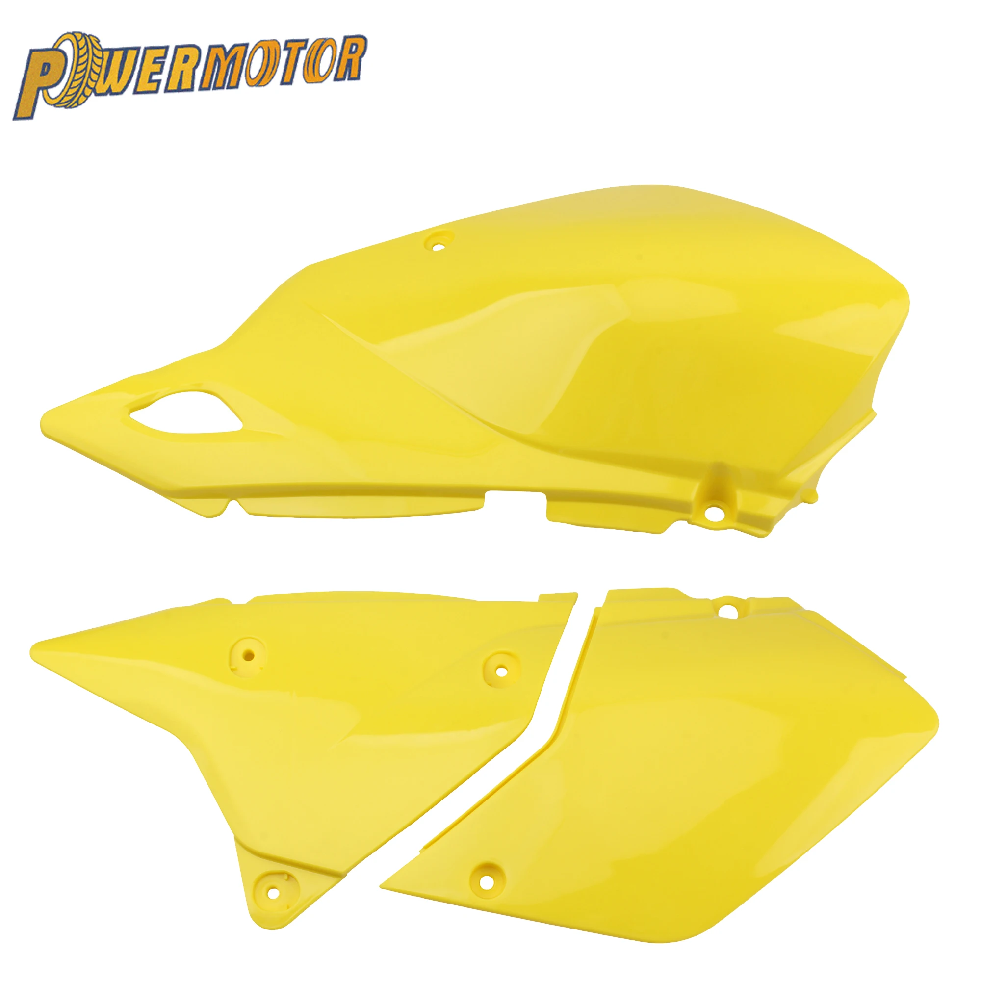 Blue Rear Side Panel Fairing Cover Set For Suzuki DRZ400S DRZ400SM - 3 Piece Protector Kit