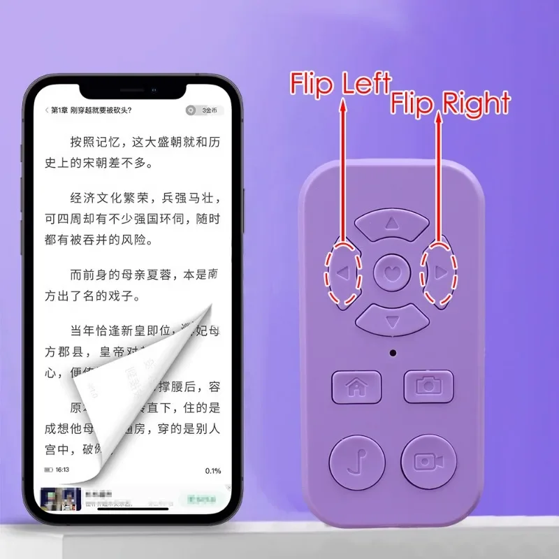 Bluetooth Phone Remote Control Wireless Shutter Remote Page Turner for Iphone MI Samsung Mobile Phone Quick Operation Supplies