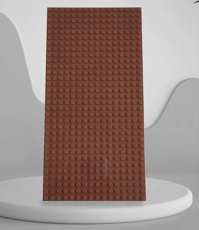 Brown Durable 10x10 Non-Slip Baseplate for Creative Building and STEM Play