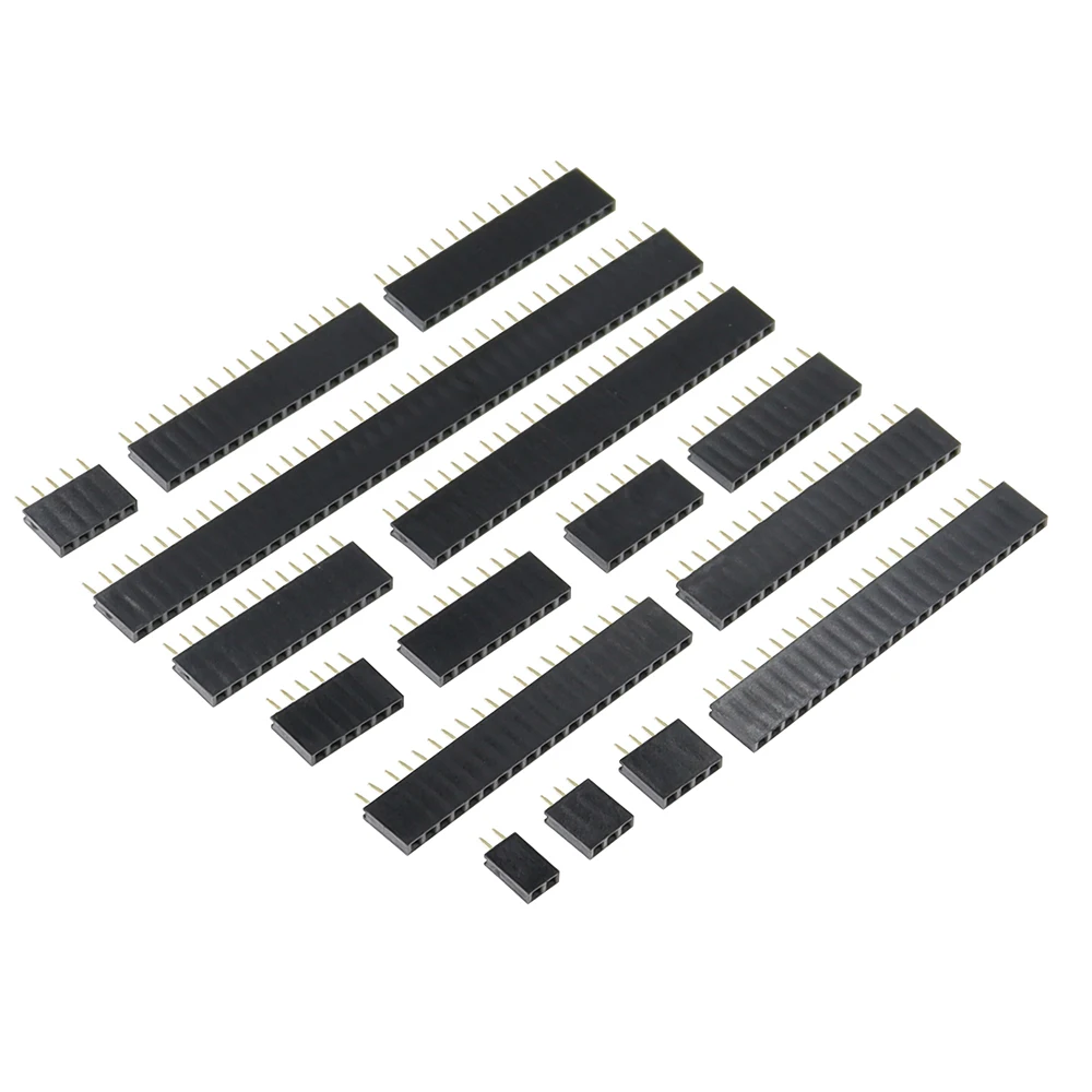 10PCS Single Row Pin Female Header Socket Pitch 2.54mm 1*2p 3p 4p 5p 6p ...