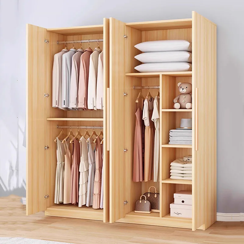 

Cheap Mini Closet Space Saving Modular Small Exterior Wearable Modern Minimalist Nordic Wardrobe Door Muebles Home Furniture