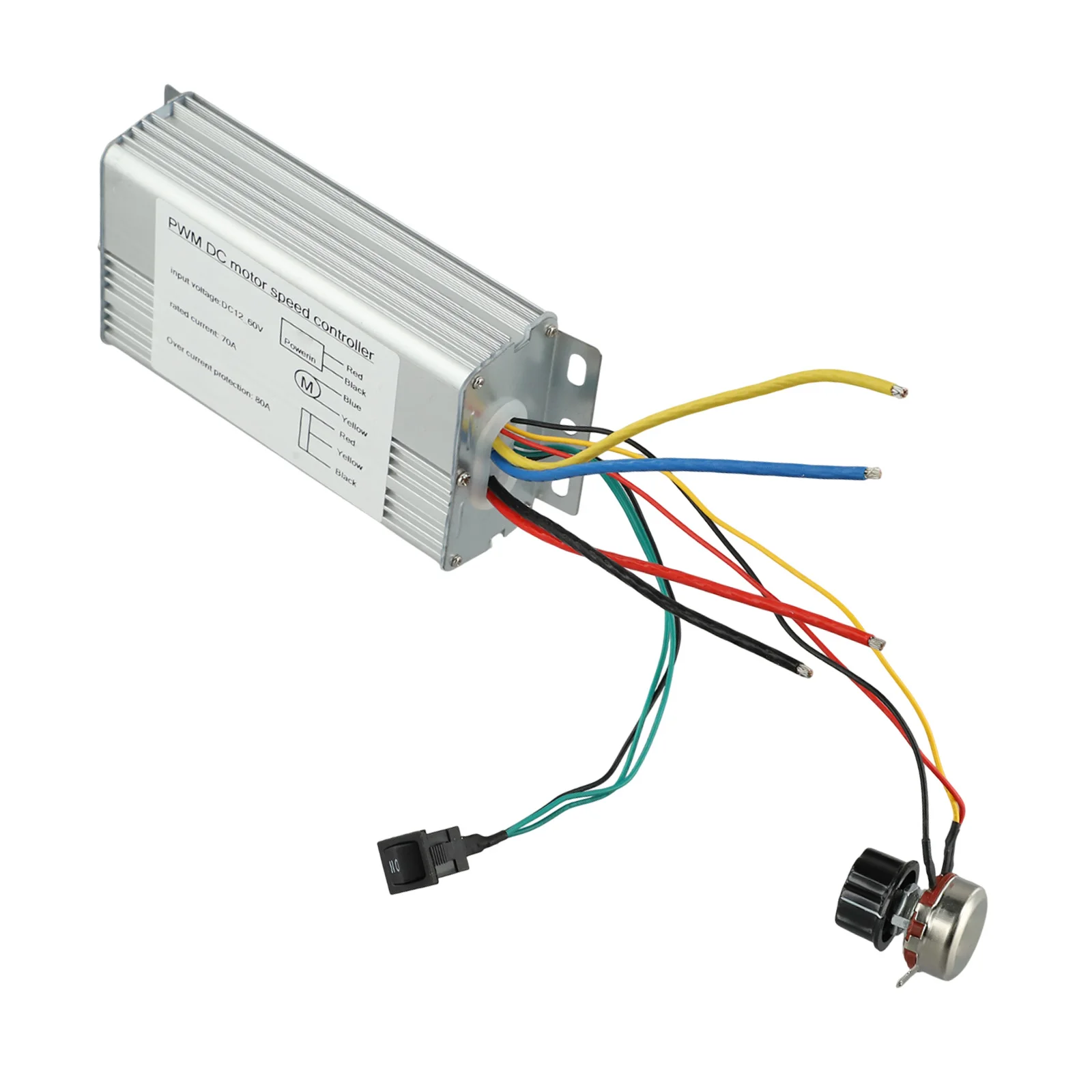 DC 12-36V 70A 4000W DC Brushed Motor Controller High-power Forward And Reverse 2-way PWM Speed Regulation Brushed Controller